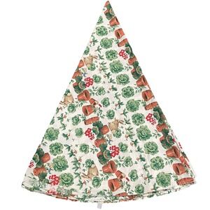 WILTON COURT Tablecloth Rabbits Garden Cabbage  66"round Easter Cottagecore